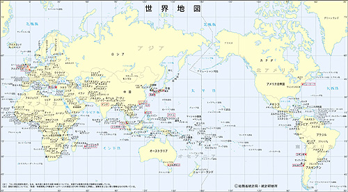 地図：世界地図