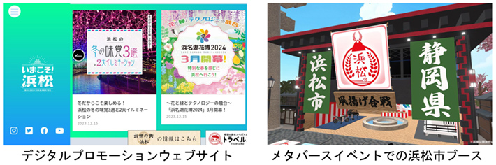 デジタルプロモーションウェブサイト メタバースイベントでの浜松市ブース