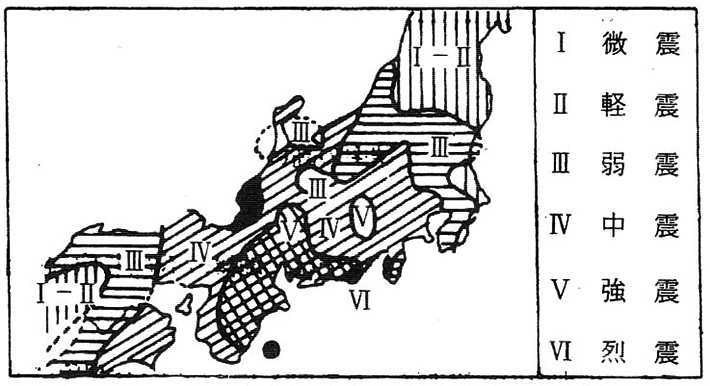 東南海地震の震度分布