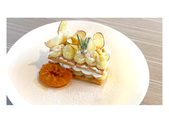 さつまいもと和紅茶のミルフィーユ