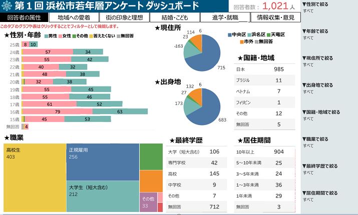 若年層アンケートダッシュボード