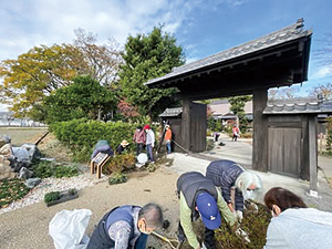 Park-PFI事業者、地元住民、市の3者が協力して管理・運営されている万斛庄屋公園