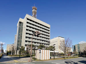 シビックコア地区に立地する静岡県浜松総合庁舎