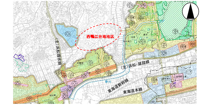 西鴨江台地地区