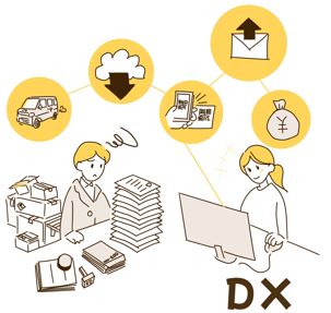 公金収納や郵送のデジタル化のイメージ図