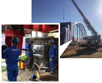 水管橋の耐震化工事