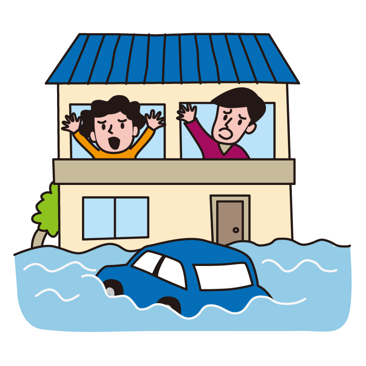 河川の氾濫による被害を示した写真2