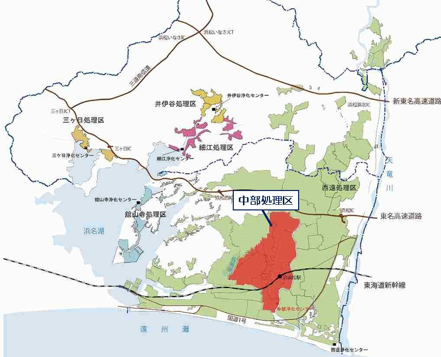 布設後30年以上経過したコンクリート管・陶管が多く存在する中部処理区