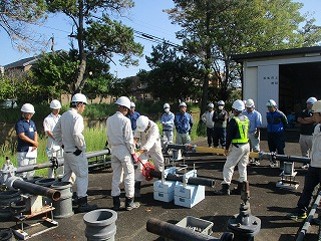 漏水修繕研修[住吉庁舎の研修施設]