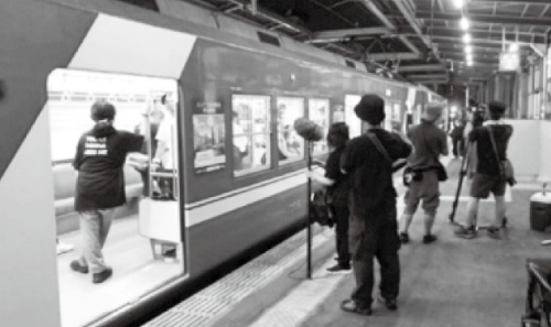 遠鉄電車での撮影