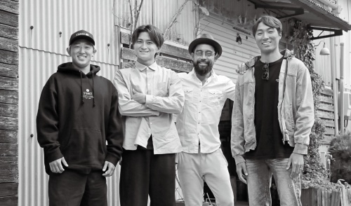 左から刑部樹真さん、竹内克斗さん、加藤直樹さん、三浦涼さん