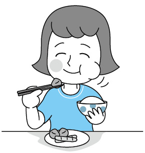 ゆっくりよくかんで食べよう