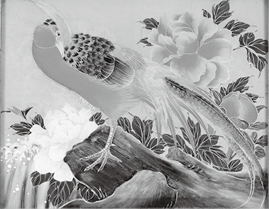 《牡丹（ぼたん）と錦鶏鳥》