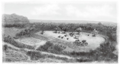 弥生時代の伊場遺跡の想像図