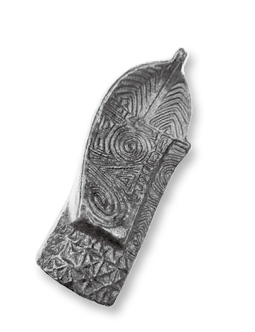 50年前の伊場遺跡グッズ（木甲をかたどった文鎮）