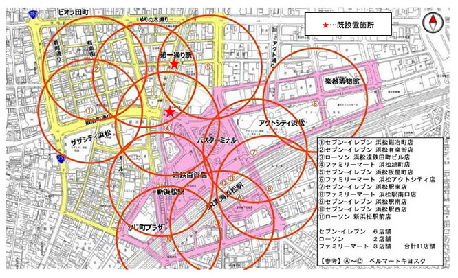 設置予定コンビニ位置図