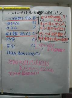 避難行動計画の内容及び冊子メインタイトルについてのまとめ