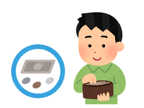 運賃を支払うイラスト