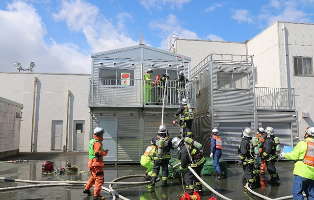 消防隊訓練（中消防署曳馬野出張所）